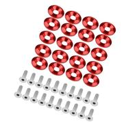 Fesjoy Kit de Pernos de Arandela Parachoques para Decoración del Compartimento del Motor Vehículo [Entusiastas automóvil] (Rojo)