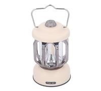 Fesjoy LED Vintage Lantern para Outdoor Adventures (Beige) | Batería recargable, varios modos de iluminación, práctico diseño colgante