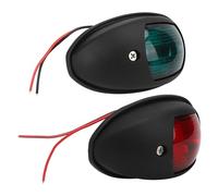 Fesjoy Luz de Navegación para Yates Portátil y Resistente, 1 par de Lámparas de Señal de Envío de Presión Amplia de 10 a 30 V, que Se Notan Fácilmente en Otros Barcos a Más de 1 Milla de (Negra)