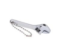 Fesjoy Mini Llave Inglesa Ajustable, Llavero Portátil de Acero Galvanizado para Uso Industrial, Doméstico, con Orificio para Colgar y Almacenar (Plata galvanizada de 2,5 pulgadas.)