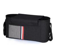 Fesjoy Organizador Universal para Cochecito Bolsa de Pañales Bolsa de Almacenamiento Negra Gran Capacidad con Correa para el Hombro mamá Portabotellas Cochecito bebé Adecuado Actividades Al Aire