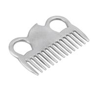 Fesjoy Peine para Tirar de Cola de Caballo Aleación Aluminio, Herramienta Aseo Sólida y Duradera para Melenas y Colas, Dientes Engrosados, Peine el Cuidado Caballos, Perros Gatos, Aleación Aluminio,