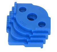 Fesjoy Plantillas de Fresado de Radio de Esquina, 4 Piezas, Plantilla de Fresado, Posicionador Semirredondeado de ABS para Carpintería, Fácil de Usar para Mesas, Taburetes y Tablas de (Azul)
