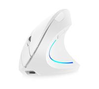 Fesjoy Ratón vertical,2.4G BT Ratón vertical wirel de modo dual Ratón recargable Streamer RGB 3 niveles DPI ajustables