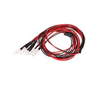 Fesjoy Rc Luces LED 6 Kit LED Light 2 Blanco 2 Rojo 2 Azul para 1/10 1/8 Traxxas HSP Redcat Tamiya Axial SCX10 D90 HPI RC Coche