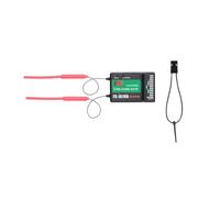 Fesjoy Receptor FS-iA10B de 10 Canales para Transmisor FS-i6 -i8, Alto Rendimiento con Soporte RSSI, Fácil de Instalar para Helicóptero Avión RC, Rango Humedad del 20% Al 95% (Negra)