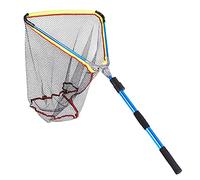 Fesjoy Red de Pesca Telescópica de Aluminio 79 Pulgadas con Retráctil para Desembarco Peces - Red Captura y Liberación Peces Plegable Portátil para Pescadores