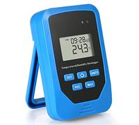 Fesjoy Registrador de Datos de Temperatura Humedad Mini USB Alta Precisión Registrador Datos RH TEMP para Salas Comunicación con Prueba Punto Rocío e índice Calor Capacidad 80,000 Registros Color: