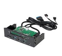 fesjoy STW 5,25 "Lector de Tarjetas Interno Media Tablero multifunción PC Panel Frontal Tipo-C USB 3.1 USB 3.0 Soporte CF MD XD MMC TF M2 MS