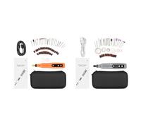 Fesjoy Taladro Eléctrico Mini Amoladora Juego de Herramientas Rotativas de Mano Inalámbrico Recargable Carga USB 5 Velocidades para Grabado Pulido, con Luz LED para Amantes del Arte y la Artesanía