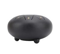 Fesjoy Tambor de Lengua de Acero Inoxidable 8 Notas con Sonido Agradable para Educación Musical y Meditación, Ideal para Yoga y Presentaciones en Vivo (Negro)