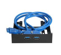 Fesjoy USB 3.0 Front Panel Hub 2 Puerto de expansión 20 Pin a USB3.0 60cm Bracket Cable Adaptador para PC Desktop 2.5"Floppy Bay