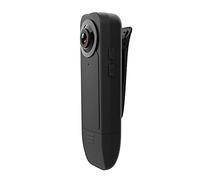 Fesjoy Videocámara mini cuerpo 1080P con videograbadora o clip-on Videocámara gran angular Batería integrada Visión nocturna Detección movimiento para senderismo equitación Correr