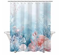 Fesnfuae Cortina de Ducha Azul Cortina Ducha 150x200 cm con 12 Ganchos y Dobladillo Ponderado, Antimoho, Tela Impermeable Poliéster, Shower Curtain Lavable con Agua para Baño o Bañera, Rosa 2Y#116