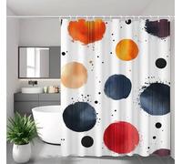 Fesnfuae Cortina de Ducha White Cortina Ducha 130x200 cm con 12 Ganchos y Dobladillo Ponderado, Antimoho, Tela Impermeable Poliéster, Shower Curtain Lavable con Agua para Baño o Bañera, Simple 2Y#263