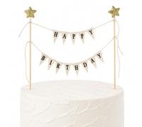 Fesnova Happy Birthday Cake Topper, Happy Birthday Cake Deko, Decoración de Cumpleaños, Banderines Decorativos de Cumpleaños, Decoración de Pastel Cumpleaños, Decoración de Cumpleaños, Pastel Postre