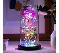 Fespcj Rosas logotipo de la luz nocturna novedosa iluminación LED de ahorro de energía Halloween y decoración navideña regalos de negocios lámparas de mariposa de rosas metálicas de color