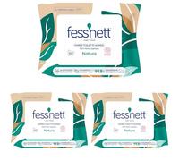 Fess Nett - Papel higiénico húmedo Natura x50 - Fórmula testada dermatológicamente 0% parabeno 0% fenoxiethanol - Hipoalergénico (Paquete de 3)