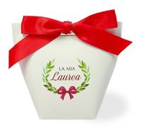 Festa Centro 50 cajitas bomboneras para peladillas, con texto "La mia Laurea", decoración para manualidades, fiesta de graduación, regalo (arco)