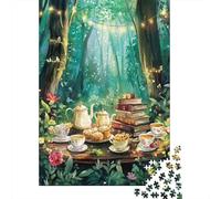 Festa del té del Bosque Paquete De 1000 Piezas Papel Ecológico Entrenamiento Cerebral Noche De Juegos En Familia Fácil Limpiar Horas Entretenimiento 38x26cm/1000pcs