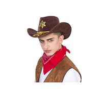 Festartikel Müller - Sombrero Sherrif Marrón, Con Cordón