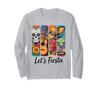 Festejemos el Cinco de Mayo Sugar Skull Margarita Manga Larga
