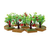 FESTFENDS 10 Piezas Decoración de Jardín Adorno en Forma de Árbol Frutal, Decoración de Maquetas de Árboles, PVC, Desmontable, Superficie Lisa, Acabado Fino, para Micro Varios Estilos