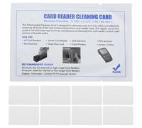 FESTFENDS 10 Unidades de Tarjetas de Limpieza Reutilizables para Lectores Pos y Terminales, PVC Blanco, Remueve Polvo y Prolonga Vida del Cabezal Magnético