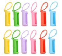 FESTFENDS 12 Piezas Protector de Silicona para Botellas Funda Cubierta Resistente para Aceite Esencial Viaje y Uso Diario