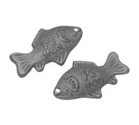 FESTFENDS 2 Piezas Pescado de Hierro Fundido Natural para Cocina Suplemento de Hierro Reutilizable para Veganos Atletas Mujeres Embarazadas Prevención D cil Uso