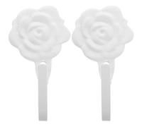 FESTFENDS 2piezas Soportes de Cortina de Hierro con Diseño Floral Vintage Ganchos de Pared Multifuncionales para Cortinas Abrigos Toallas y Decoración del Hogar