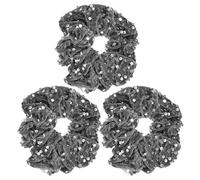 FESTFENDS 3 Coleteros Elásticos de Terciopelo con Lentejuelas Brillantes para Fiestas y Festivales, Accesorios el Cabello Que Mantienen el Peinado Ordenado para Niñas y Mujeres