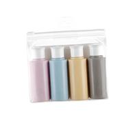 FESTFENDS 4 piezas Botellas de Viaje Dispensadoras para Maquillaje y Champú Botellas de Plástico Duraderas con Tapa Abatible Antigoteo para Camping y Actividades al Aire