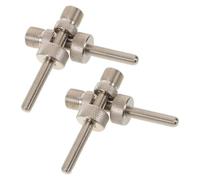 FESTFENDS 4 Piezas Herramienta de Fijación de Pedalier para Bicicleta de Montaña, Adaptador de Aleación Plata Compatibilidad Versátil y Extracción Precisa para Reparación al Aire Libre