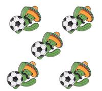 FESTFENDS 5 de fútbol: 2026 pines deportivos para mochila - Recuerdos de fiesta de fútbol - Insignia de la victoria con cactus para fanáticos de México, bolso de recuerdo, sombrero, chaqueta