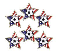 FESTFENDS 6 pines patrióticos de fútbol: insignias de fútbol con la bandera de EE. UU. - de solapa con la bandera nacional estadounidense para recuerdos de fiesta del Día de la Independencia 2026