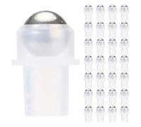 FESTFENDS Accesorios Seguros y Fiables 30 Piezas de 16 Dientes de Rodillos Transparentes de Acero y Plástico para Botellas Roll-on para Perfumes y Aceites Esenciales en Casa u Oficina