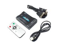 FESTFENDS Adaptador Vga a Scart Ligero Necesidad de Controlador, Convertidor de Vídeo para Uso Compartido de Computadora y Ver Películas en Línea Material Abs