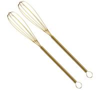 FESTFENDS Batidor de Huevos Manual de Acero Inoxidable 2 Piezas Resistente para Cocina y Restaurantes, Herramienta Ergonómica para Batir y Mezclar Fácilmente