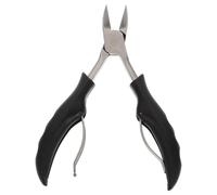 FESTFENDS Cortaúñas de Acero Inoxidable Negro Mango Abs, Multi-funcional y Bordes Precisos para Uso en Salón de Uñas Casa