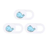 FESTFENDS Cubierta Deslizante Pack de 3 Unidades Diseño de Ballena para Cámara Web Material Abs, Función Anti-Hacking para Portátil y Ordenador de Escritorio