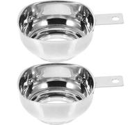 FESTFENDS Embudo de Cocina de Acero Inoxidable 2 Piezas Embudo de Boca Ancha para Mermelada y Aceite Ligero y Fácil de Limpiar para Uso Doméstico