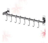 FESTFENDS Gancho de Pared Multifuncional Adecuado para Colgar Utensilios y Toallas de Acero Inoxidable Diseño sin Perforaciones, Fácil Instalación para Cocina