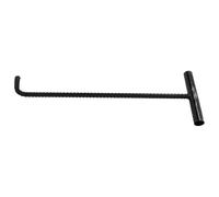 FESTFENDS Gancho en T para Cubierta de Alcantarilla 44 Cm, Gancho de Elevación de Acero Resistente, Extractor de Postes para Abrir Tapas de Registro y Puertas Enrollables, Herramienta