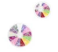 FESTFENDS Juego de Materiales para Uñas 2 Cajas de Pegatinas de Lentejuelas Estrella de Pvc, Accesorios de Manicura Elegantes para Decoración DIY en Casa Varios estilos