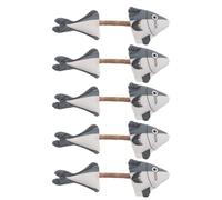 FESTFENDS Juguete Interactivo Relleno de Hierba Gatera 5 Piezas para Gatos en Forma de Pez Realista Algodón PP y Centella Asiática, Adecuado para Masticar y Proteger Muebles en Hogares