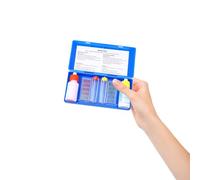FESTFENDS Kit de Prueba de Química para Piscinas y Spas Solución Líquida Azul, Compacto Simple para Análisis Preciso del Agua