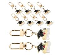 FESTFENDS Llavero con forma de birrete de graduación (12 unidades), llavero de graduación universitaria 2026, recuerdos inspiradores para fiestas de , regalo para estudiantes de último año de