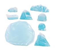 FESTFENDS Modelo Miniatura de Iceberg Ártico 8 Piezas de Resina Realista para Decoración de Acuario y Hogar, Adecuado para Manualidades y Creatividad Infantil