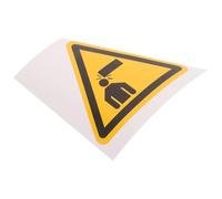 FESTFENDS Pegatina Adhesiva Señal de Precaución 10x10 Cm Señal de Cuidado Cabeza Triángulo de Advertencia para Máquina Industrial para Seguridad en Fábrica y Almacén